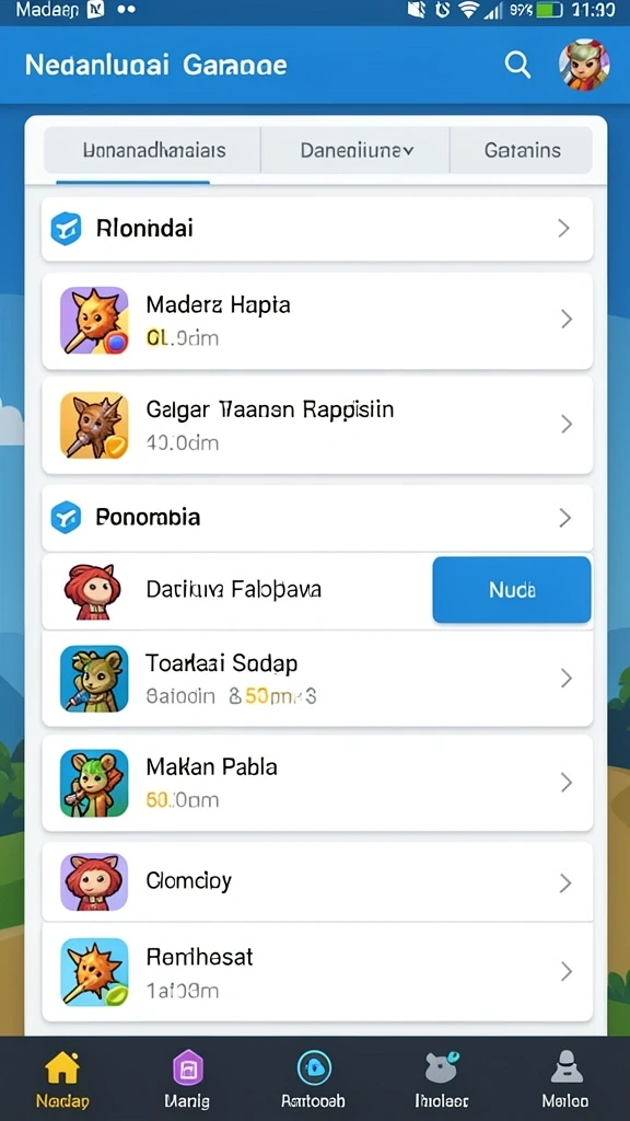 megafafa - Tangkapan layar menampilkan antarmuka permainan yang menarik.